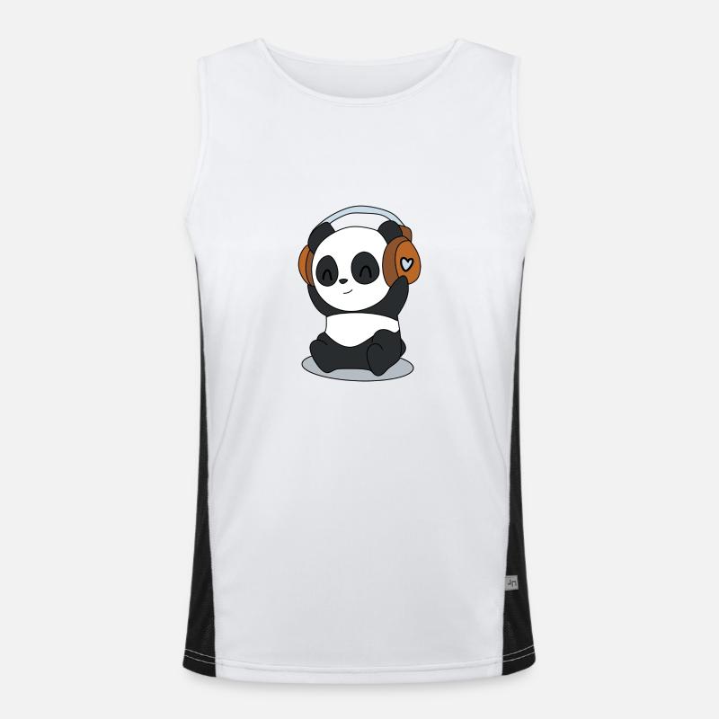 Panda Beats – Musical cuddle professional Men's Functional Contrast Tank Top 