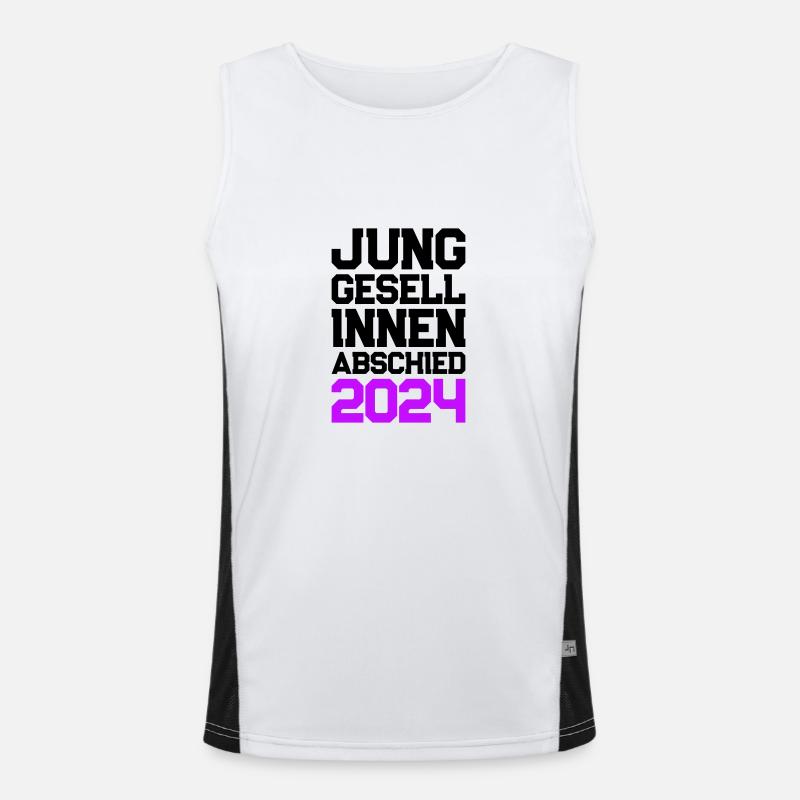 Junggesellinnenabschied 2024 Junggesellin Funktionelles Kontrast-Tank Top für Männer 