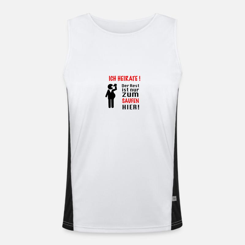 Junggesellen Abschied Funktionelles Kontrast-Tank Top für Männer 