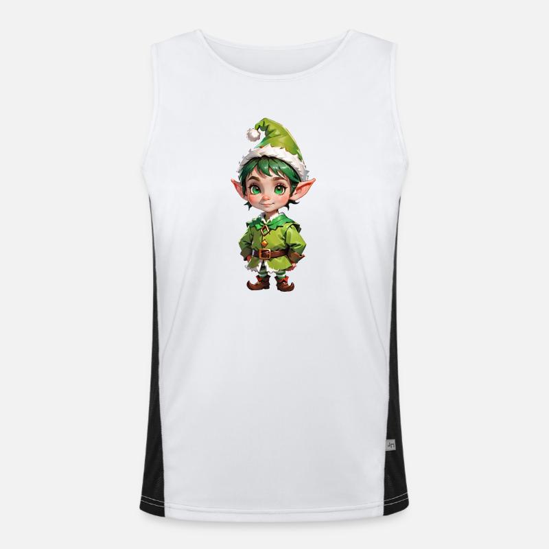 Doux petit lutin de Noël Débardeur respirant contrasté Homme 