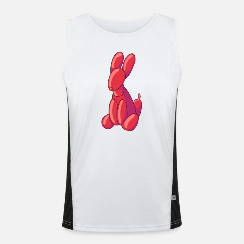 Luftballon Tier Hunde sitzend Funktionelles Kontrast-Tank Top für Männer 