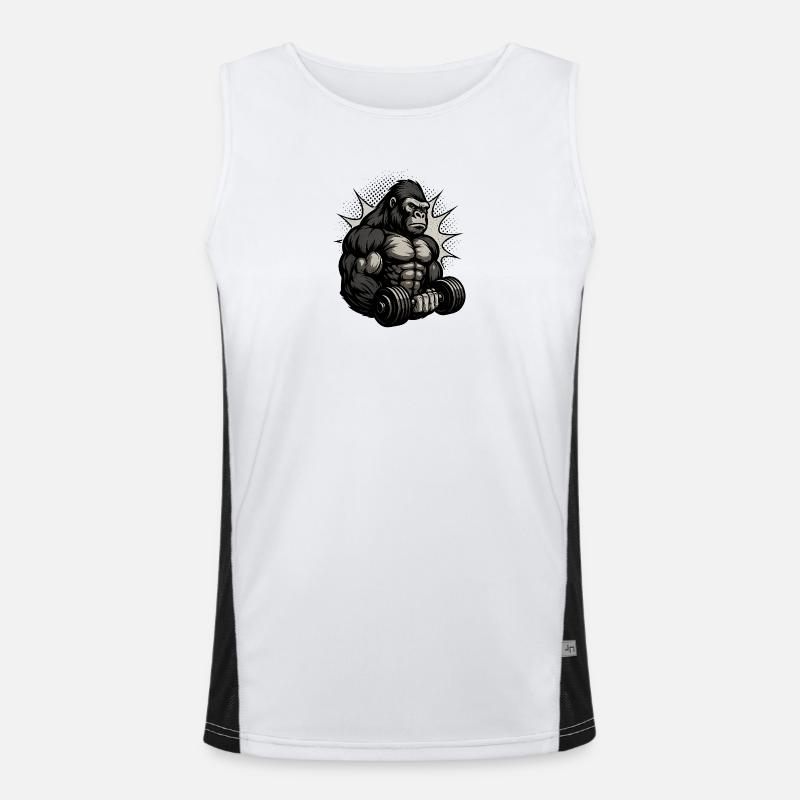Strong Gorilla Force Pattern Men's Functional Contrast Tank Top 