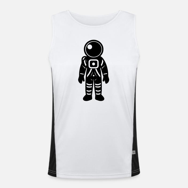Astronaut Funktionelles Kontrast-Tank Top für Männer 