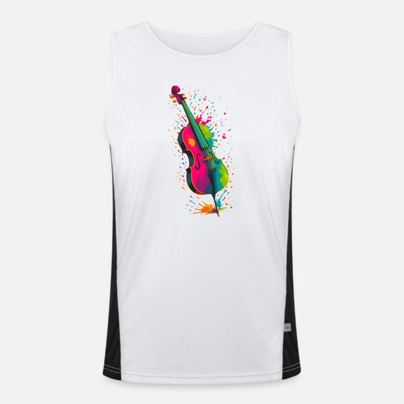 Cello Splash Funktionelles Kontrast-Tank Top für Männer 