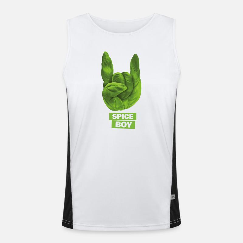 Spiceboy - Basil - Devil Horns - Rock 'n' Roll Men's Functional Contrast Tank Top 