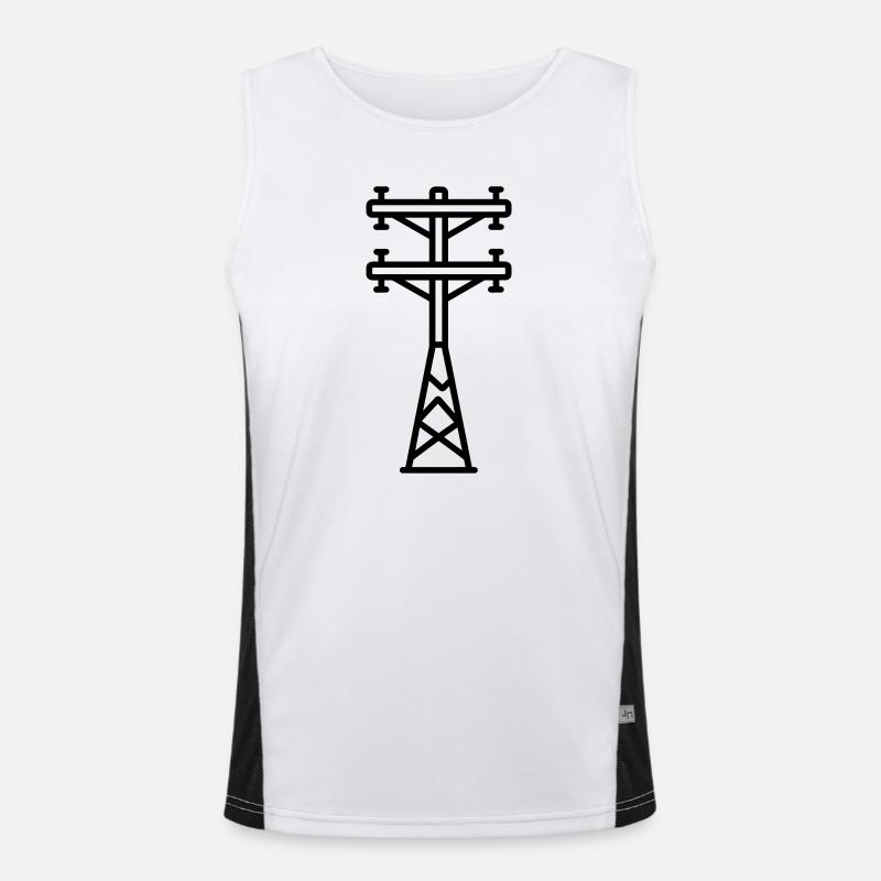 Strommast Funktionelles Kontrast-Tank Top für Männer 