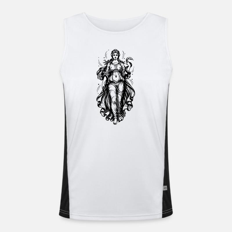 Déesse grecque antique avec serpent Débardeur respirant contrasté Homme 