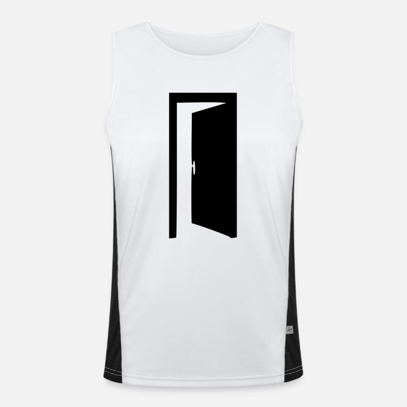 komm rein ... bin offen Funktionelles Kontrast-Tank Top für Männer 