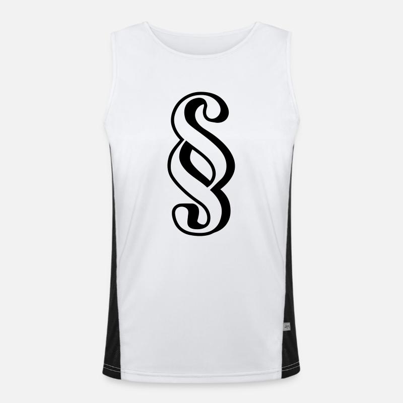 Paragraph - Men's Functional Contrast Tank Top  - white/black