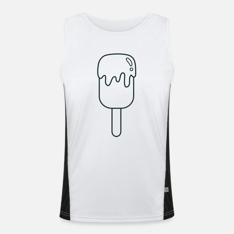 Tropfiges Eis Funktionelles Kontrast-Tank Top für Männer 