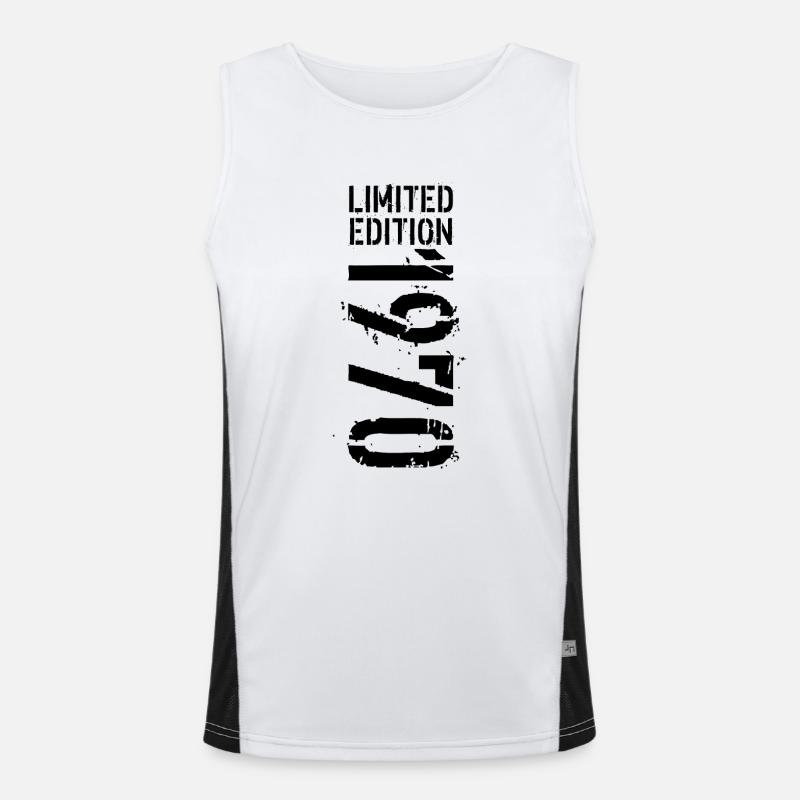 LIMITIERTE EDITION 1970 SCHWARZ Funktionelles Kontrast-Tank Top für Männer 