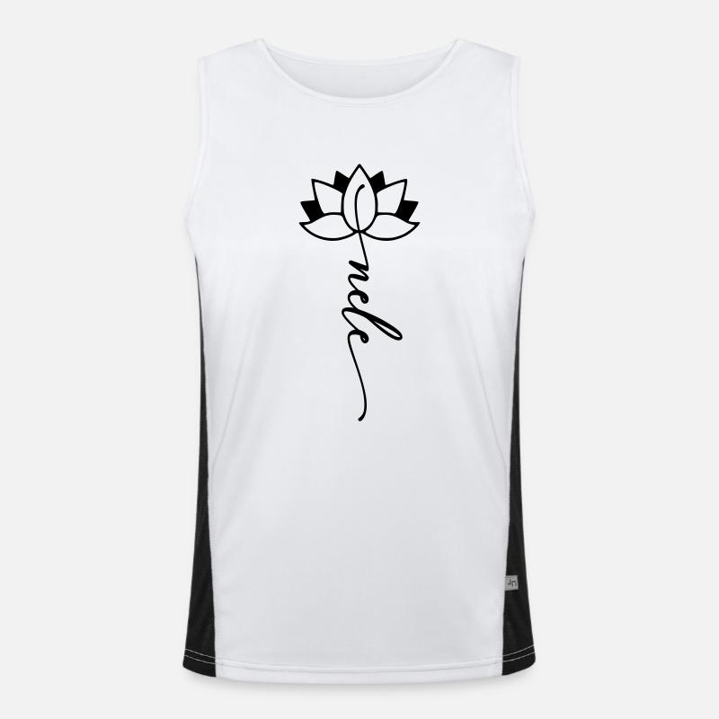Nele Name Blumenschrift Funktionelles Kontrast-Tank Top für Männer 