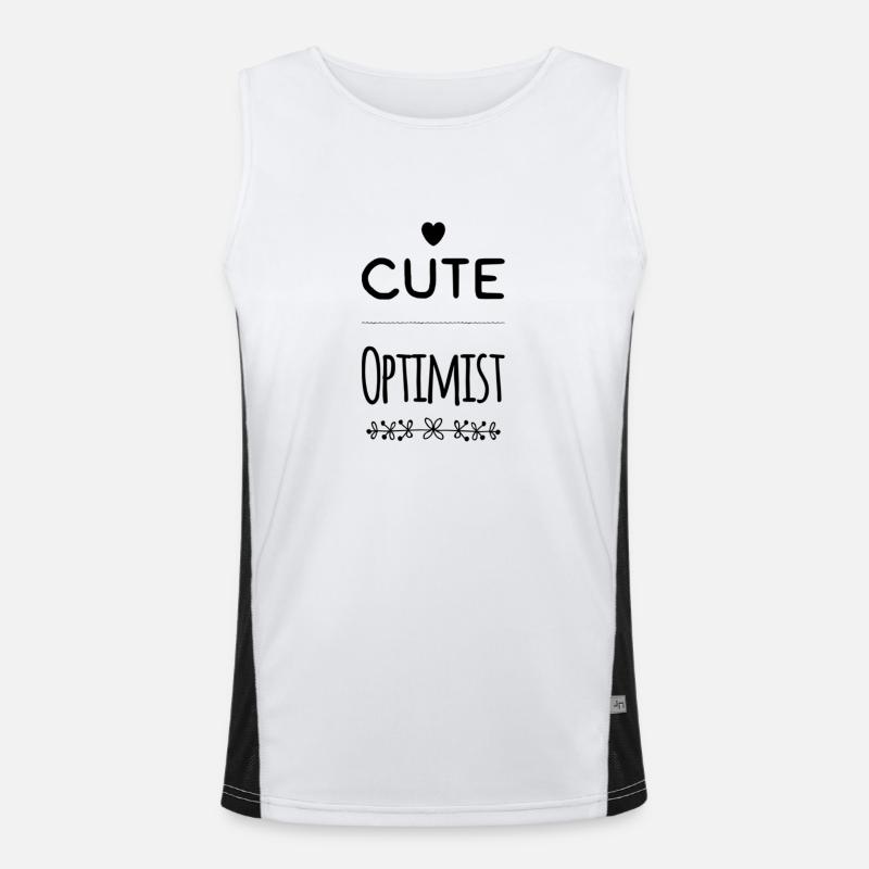 Babysprüche - cute optimist Funktionelles Kontrast-Tank Top für Männer 