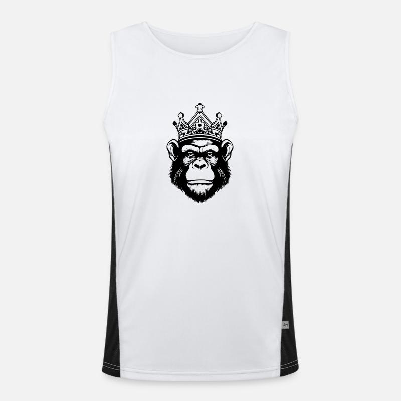 Affe Affen Affengesicht Dschungel Funktionelles Kontrast-Tank Top für Männer 