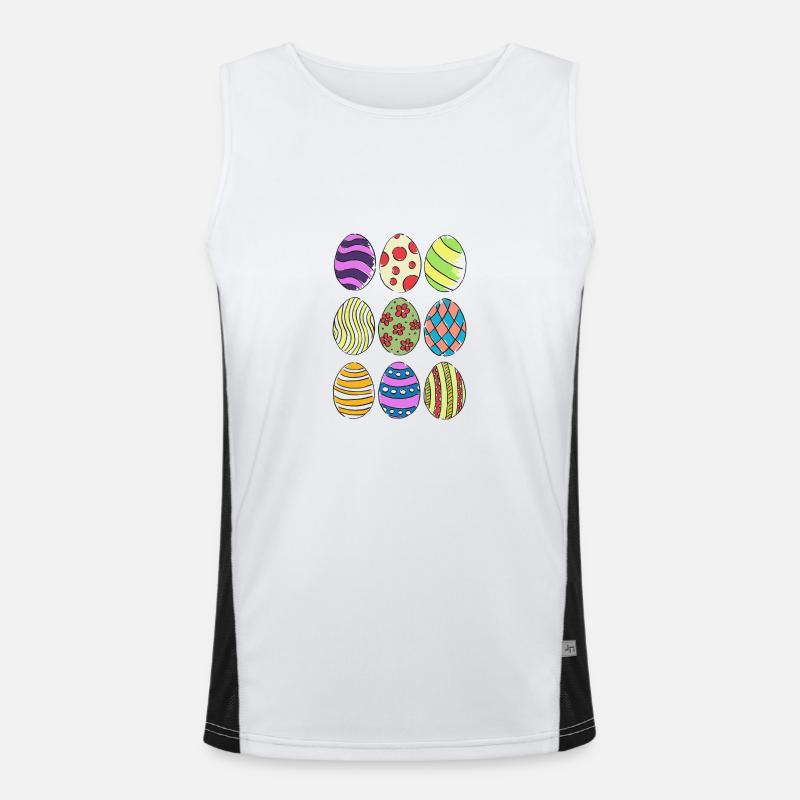 Easter eggs Men's Functional Contrast Tank Top 