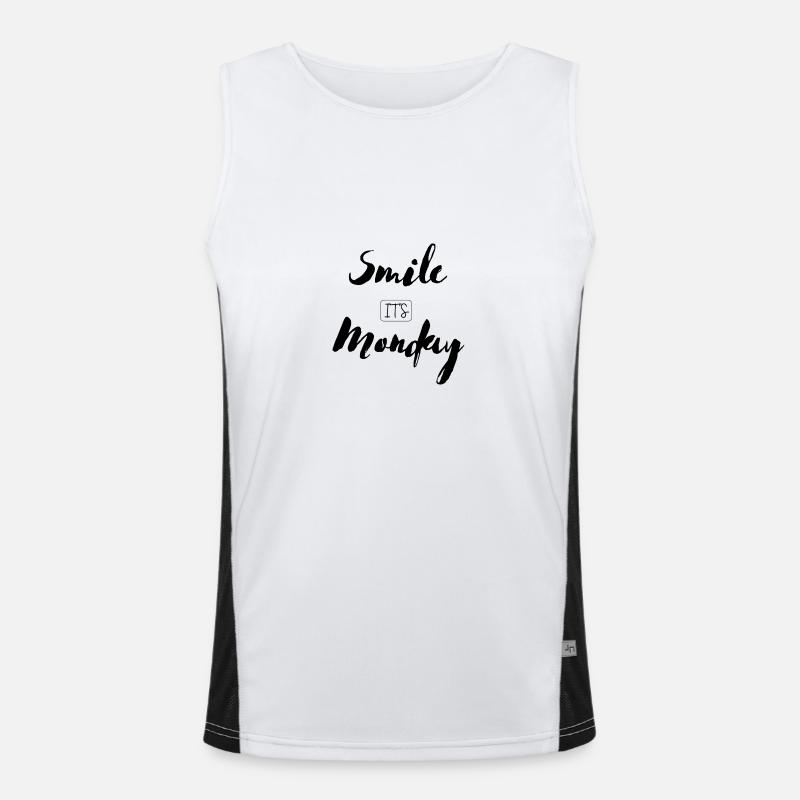 Smile It's Monday Men's Functional Contrast Tank Top 