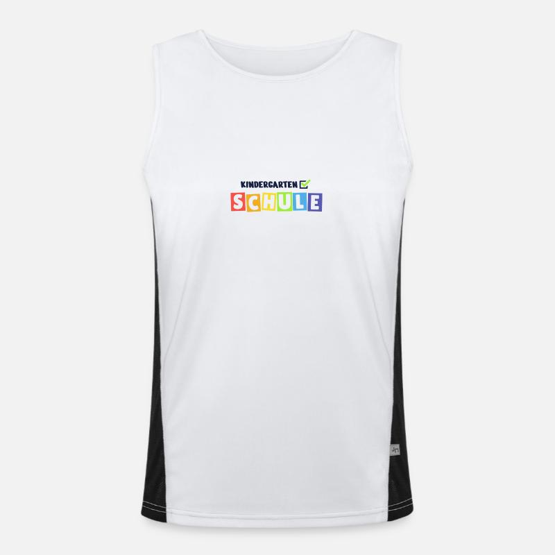 Kindergarten Check Schule Funktionelles Kontrast-Tank Top für Männer 