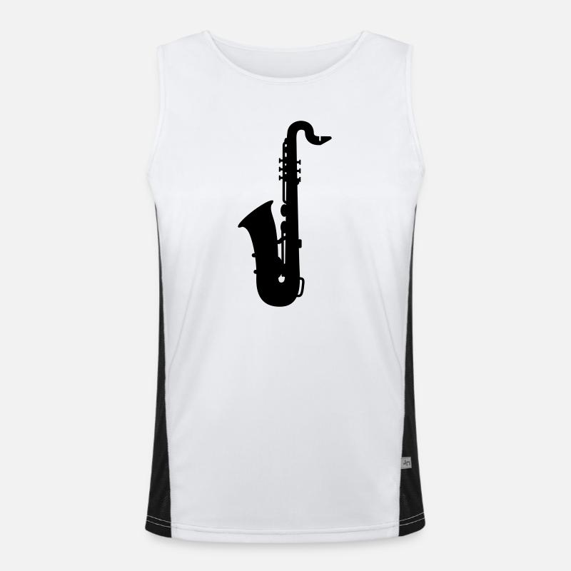 Saxophon Funktionelles Kontrast-Tank Top für Männer 