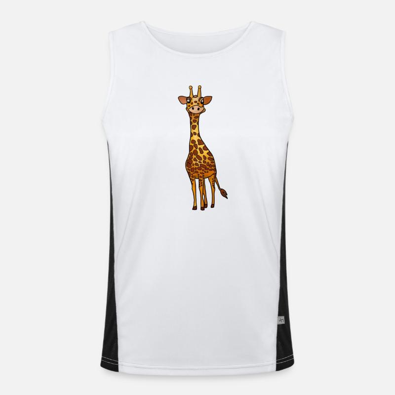 Giraffe Funktionelles Kontrast-Tank Top für Männer 
