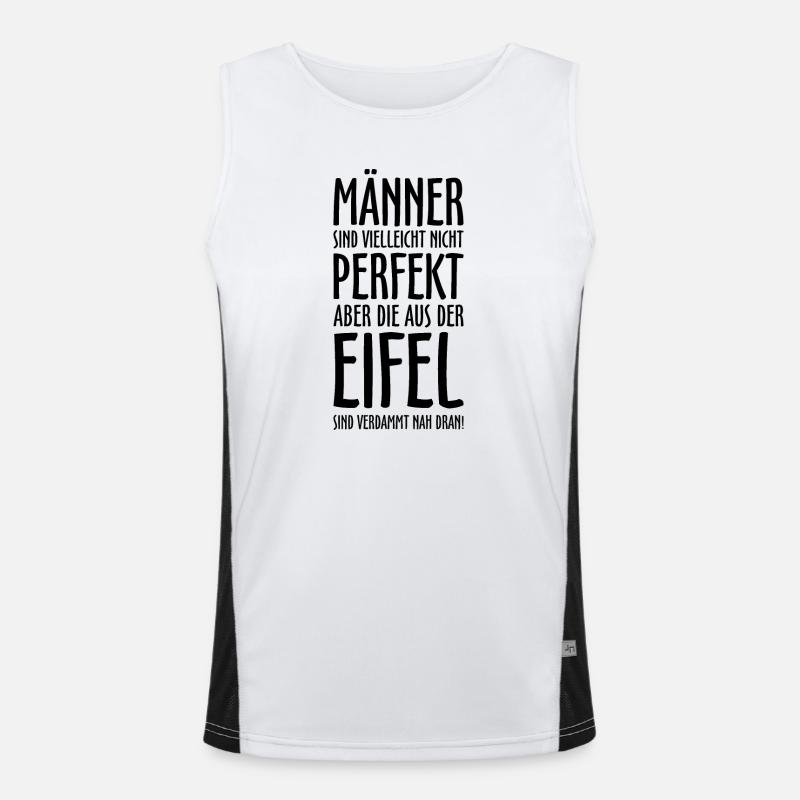 Die Männer aus der Eifel (Schwarz) Funktionelles Kontrast-Tank Top für Männer 
