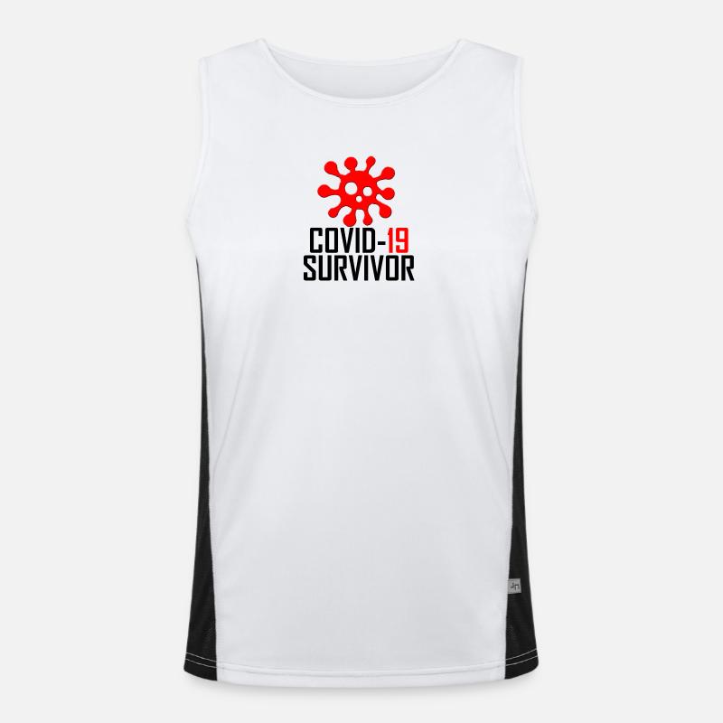 Rotes Spike-Emblem 19 Funktionelles Kontrast-Tank Top für Männer 