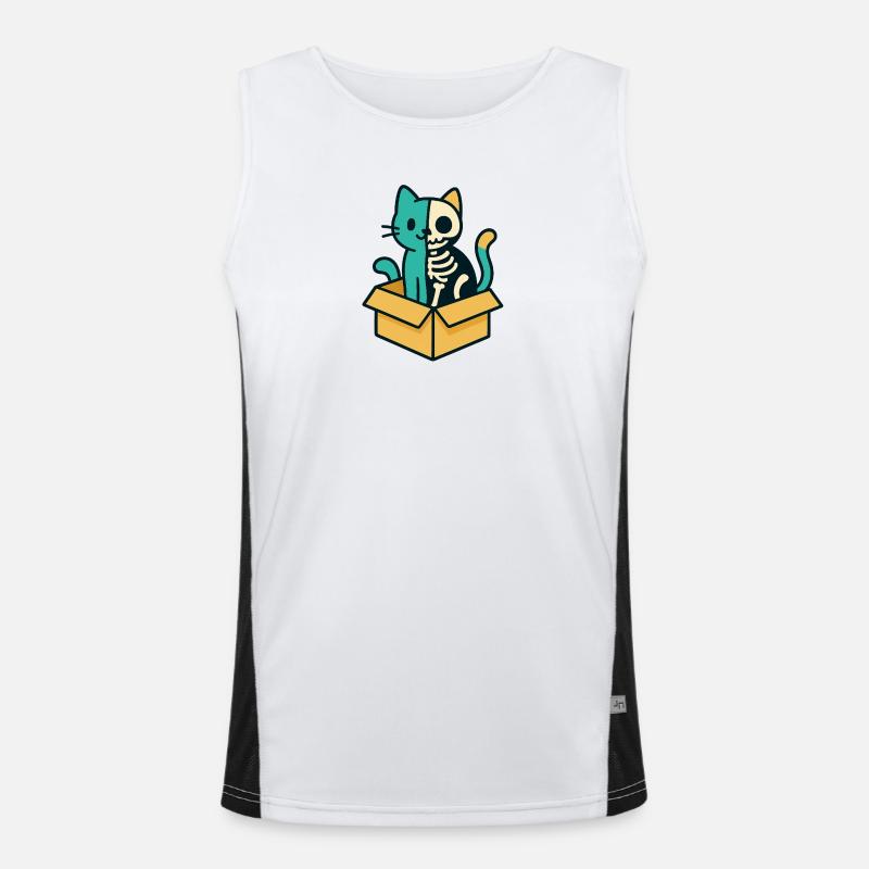 Le chat de Schrödinger - Conception physique Débardeur respirant contrasté Homme 