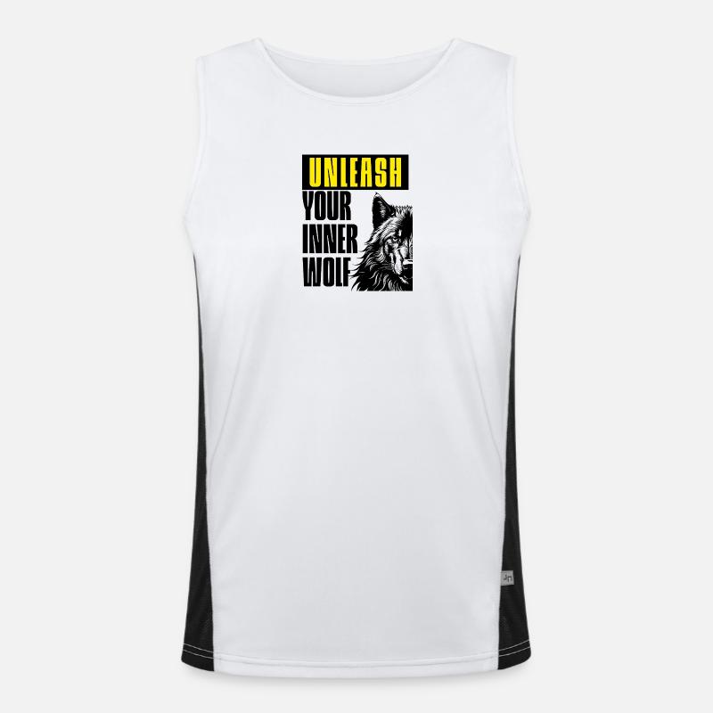 Unleash the wolf Men's Functional Contrast Tank Top 