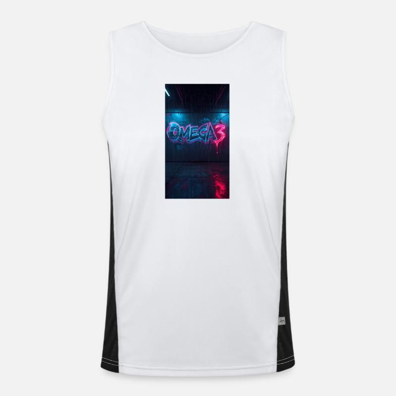 Omega3 Neon Graffiti Men's Functional Contrast Tank Top 