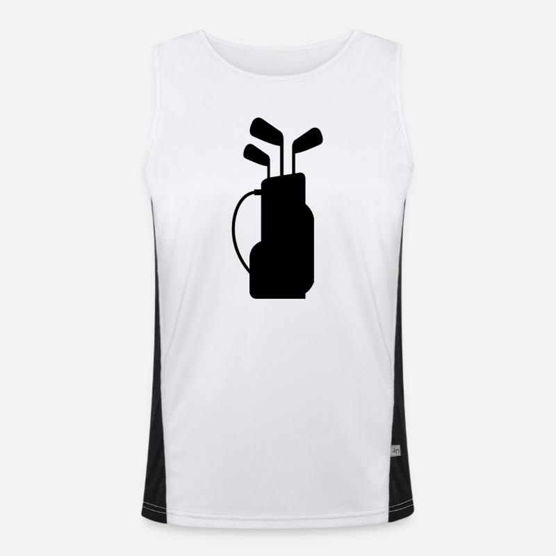 Golf bag - Men's Functional Contrast Tank Top - white/black