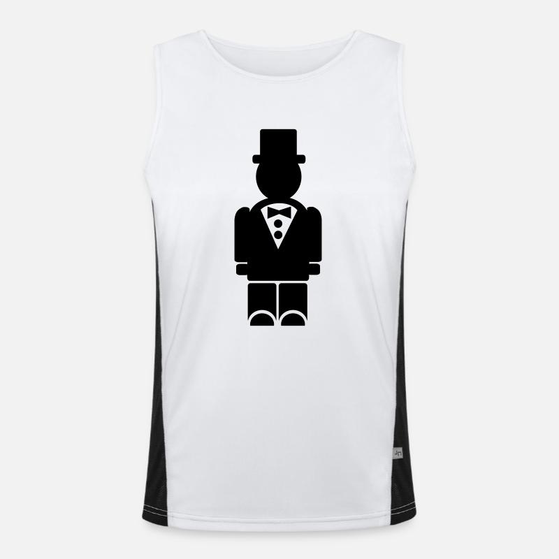 Bräutigam Funktionelles Kontrast-Tank Top für Männer 
