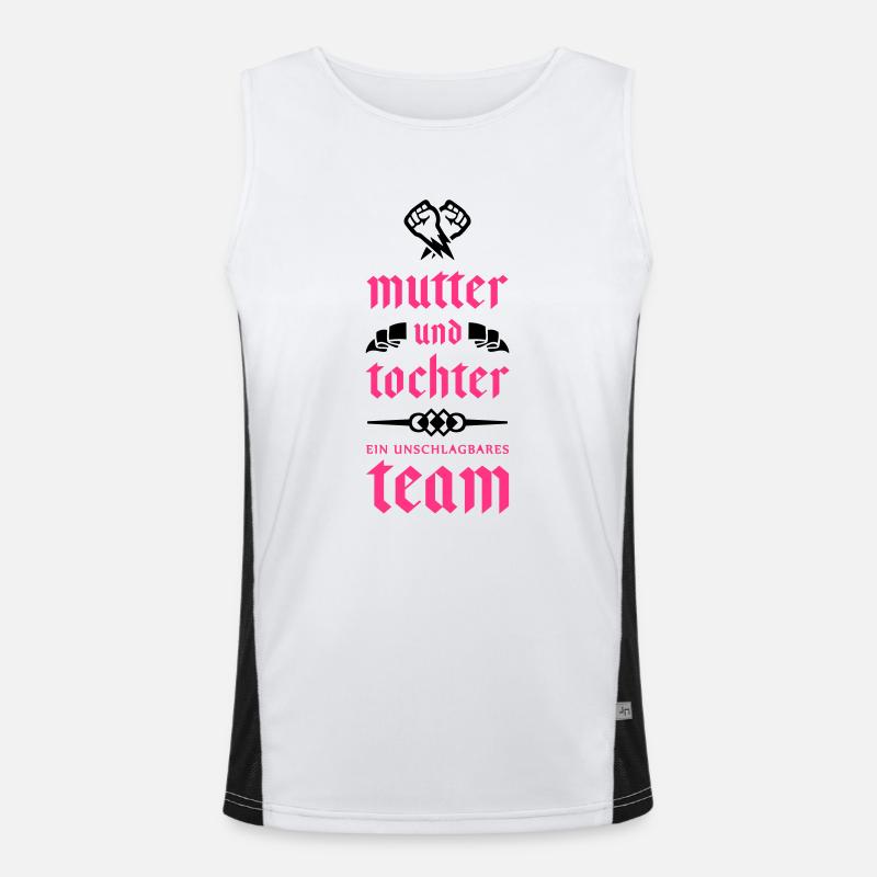 mutter tochter team Funktionelles Kontrast-Tank Top für Männer 