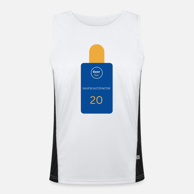 Saufschutzfaktor Funktionelles Kontrast-Tank Top für Männer 