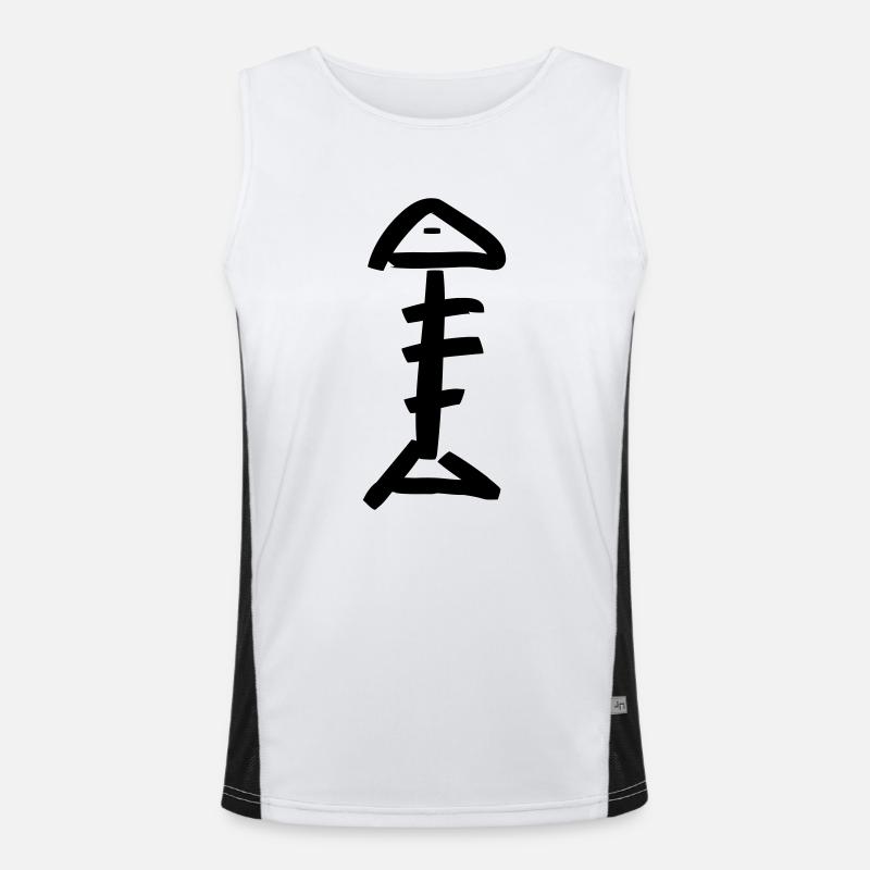 Fischgräte Funktionelles Kontrast-Tank Top für Männer 