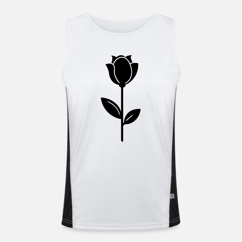 Fleur rose Débardeur respirant contrasté Homme 