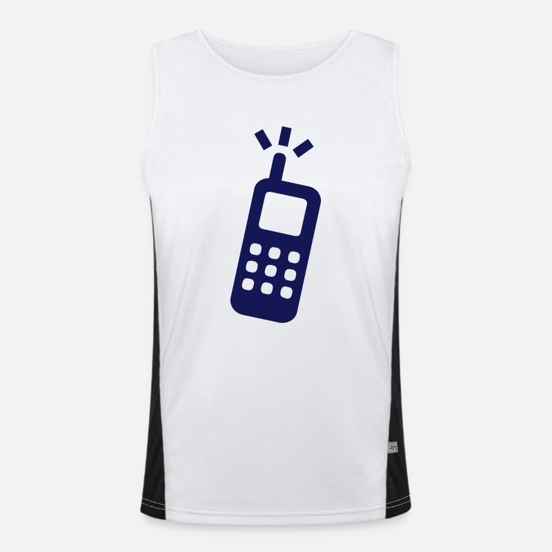 telefon Funktionelles Kontrast-Tank Top für Männer 