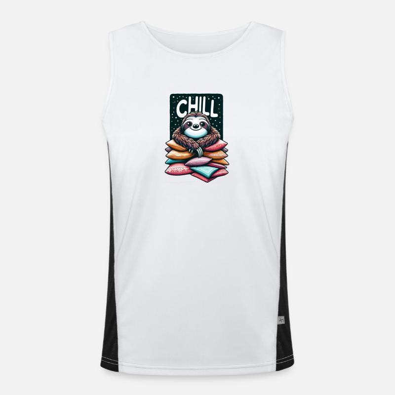 Chill Sloth Men's Functional Contrast Tank Top 