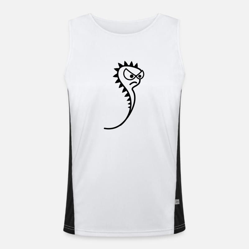 Böses Spermium Funktionelles Kontrast-Tank Top für Männer 