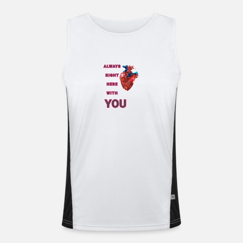 Anatomisches Herzdesign Funktionelles Kontrast-Tank Top für Männer 