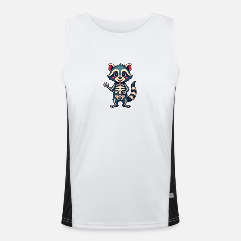 Skeleton Raccoon – Cute, Cheeky & a Little Bit Men's Functional Contrast Tank Top 
