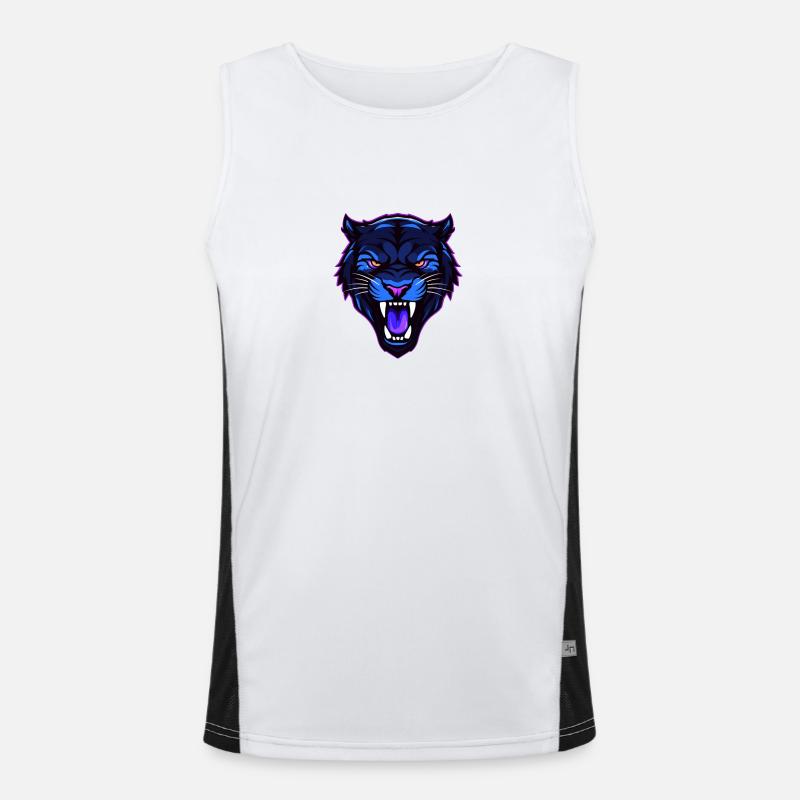 Schwarzer Panther Funktionelles Kontrast-Tank Top für Männer 