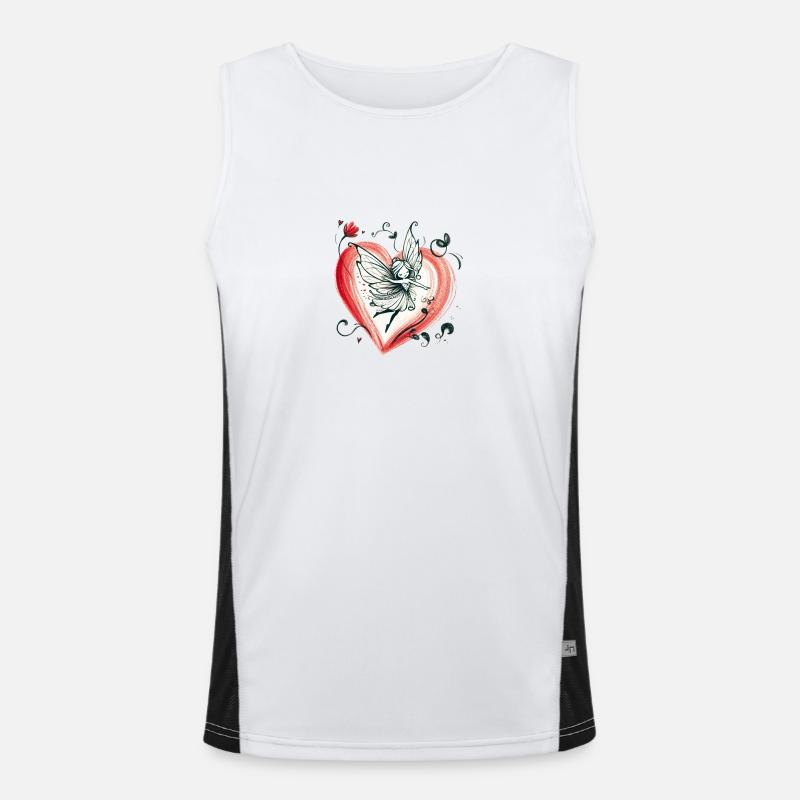 Coeur de dessin de fée Débardeur respirant contrasté Homme 