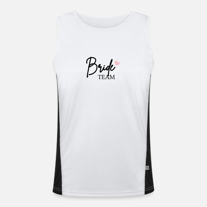 Team Bride Funktionelles Kontrast-Tank Top für Männer 