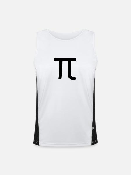 Pi. 3,14... - Funktionelles Kontrast-Tank Top für Männer - Weiß/Schwarz
