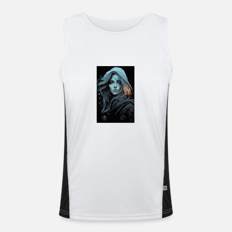 Dunkler Stil Funktionelles Kontrast-Tank Top für Männer 