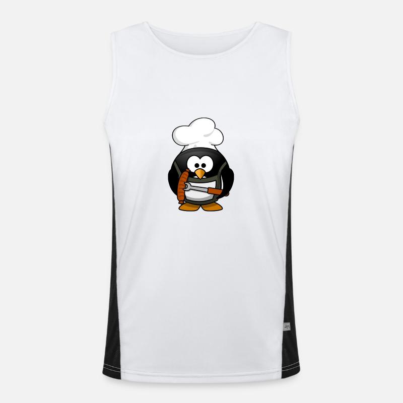Les aliments sucrés de cuisson barbecue Penguin Débardeur respirant contrasté Homme 