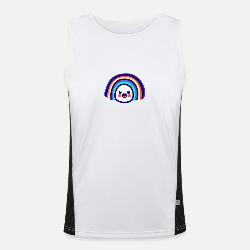 Rainbow cute Men's Functional Contrast Tank Top 