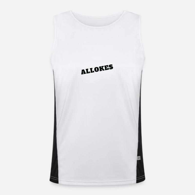 ALLOKES Men's Functional Contrast Tank Top 
