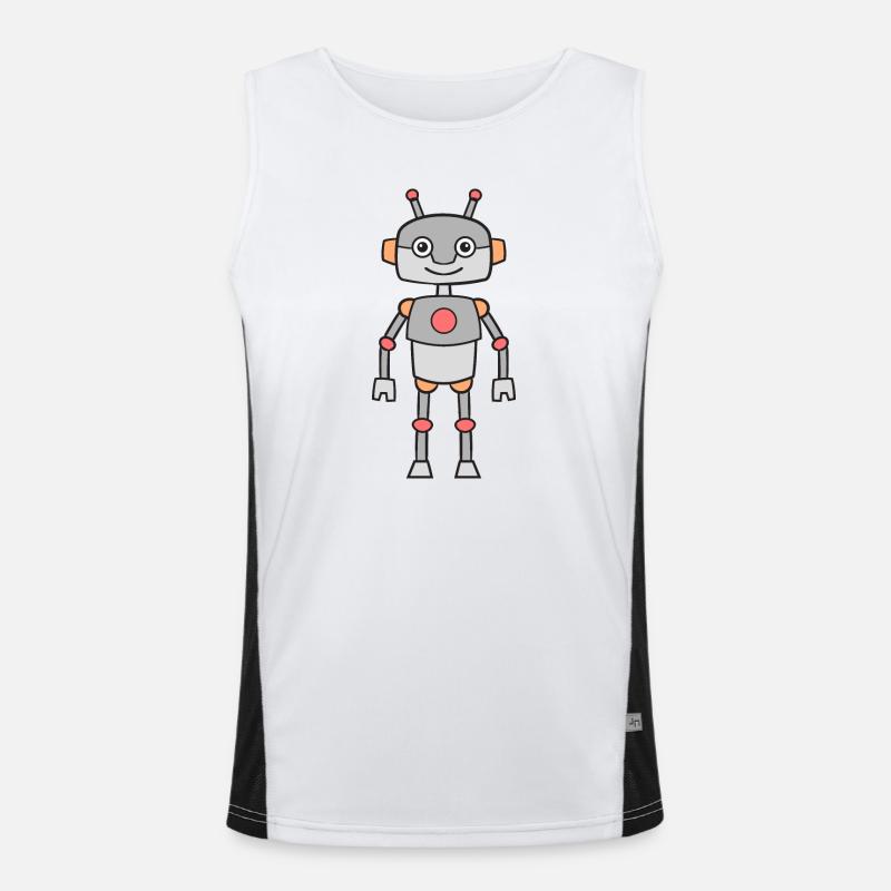 Roboter Funktionelles Kontrast-Tank Top für Männer 