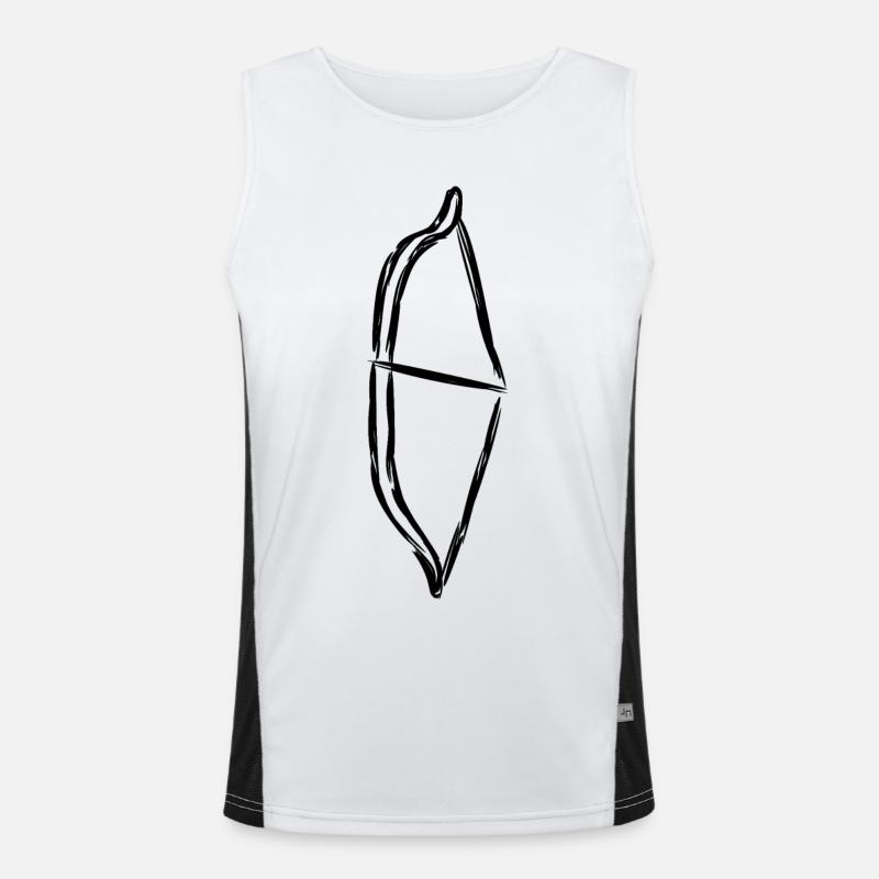 Bow Drawing Men's Functional Contrast Tank Top 