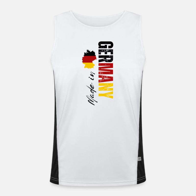 Made in Germany, vertical design Men's Functional Contrast Tank Top 